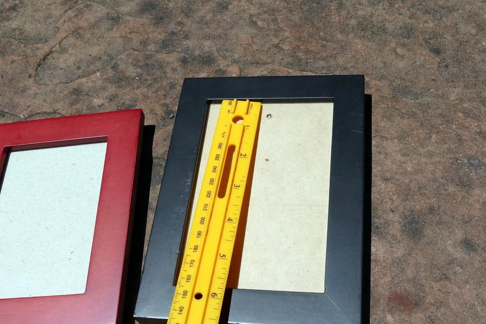 Marco de fotos de madera de 4x6" y 3x5" tono rosa rojo paquete de 5 lote mixto Foto 4 de 4