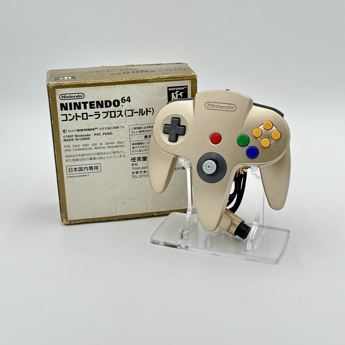 NINTENDO 64 - 【動作確認済】 06 ホリパッドミニ GOLD コントローラ 任天堂 64 Yahoo!オークション -「ホリパッドミニ 64」の落札相場・落札価格