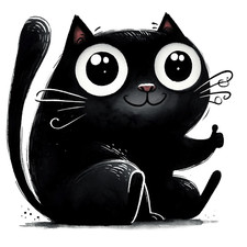 Wall Decal Sticker Cute Funny Cat Wall Sticker 18X18cm Large