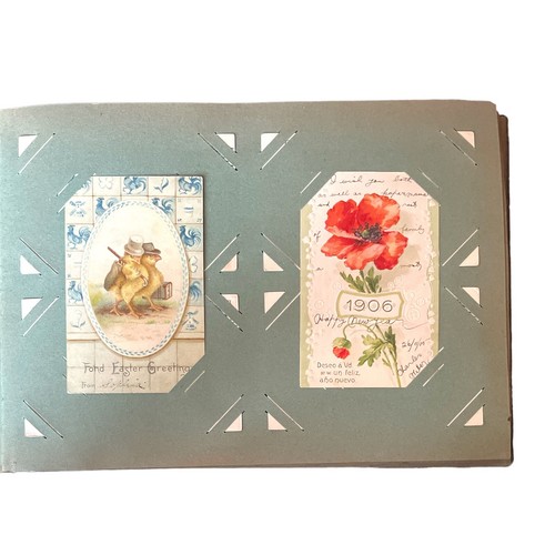 Álbum y postales victorianas Art Nouveau antiguas únicas RARO - Imagen 3 de 13