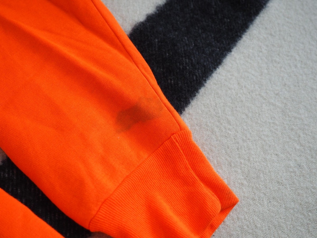 VTG 80s 90s ACE Sportswear Distress Blaze Orange Blank Zip