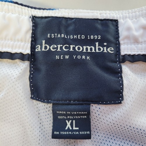 Abercrombie Board Short Boys XLarge XL Blue White Floral Swim Trunks EUC - Picture 6 of 9
