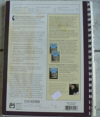 Gateway to ITALIAN ART SONGS,Low Voice,Anthology of Song&Interpretation,G.Paton - Imagen 2 de 14