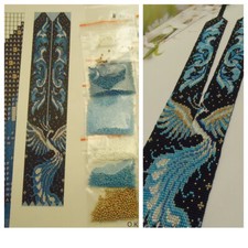 Kit for making a necklace gerdan. Beading Loom Pattern. B3a