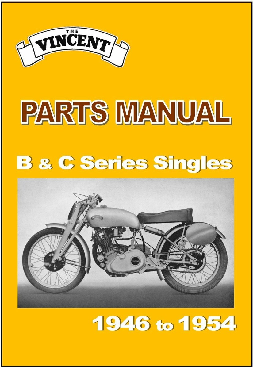 VINCENT Parts Manual B & C Series Singles Comet Meteor 1946 1947