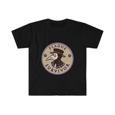 Plague Survivor T-Shirt Black Death Covid Covid19 t Shirt 19 Unisex Doctor Patch