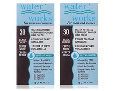 Waterworks Water Activated Permanent Powder Hair Color Black Cherry 0.21oz 2pcs
