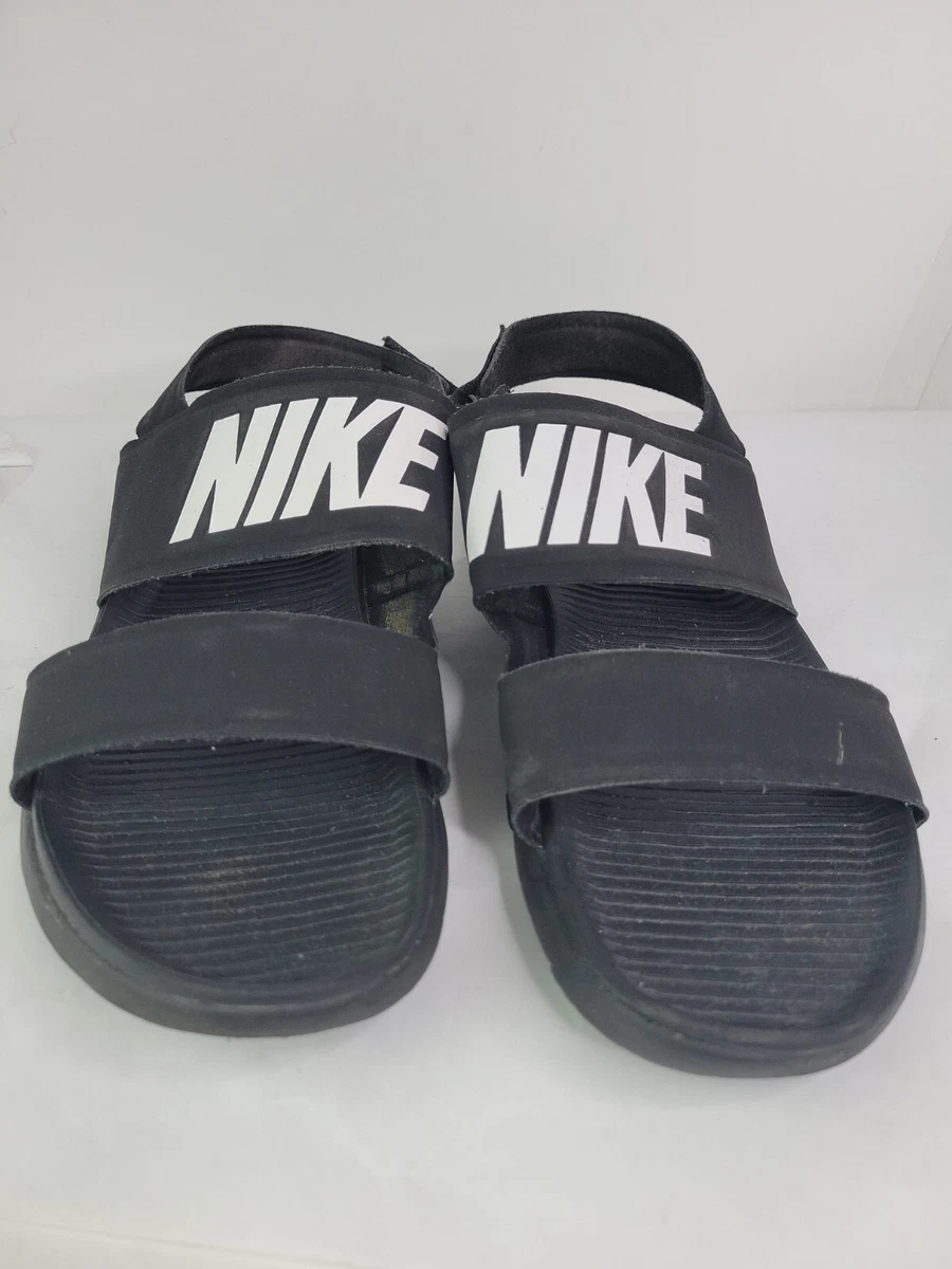 White nike top double strap slides