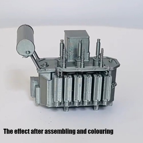 Diorama 1/87 Three-phase Oil Immersed Transformer Railway Scene Model Accessory - Picture 3 of 17