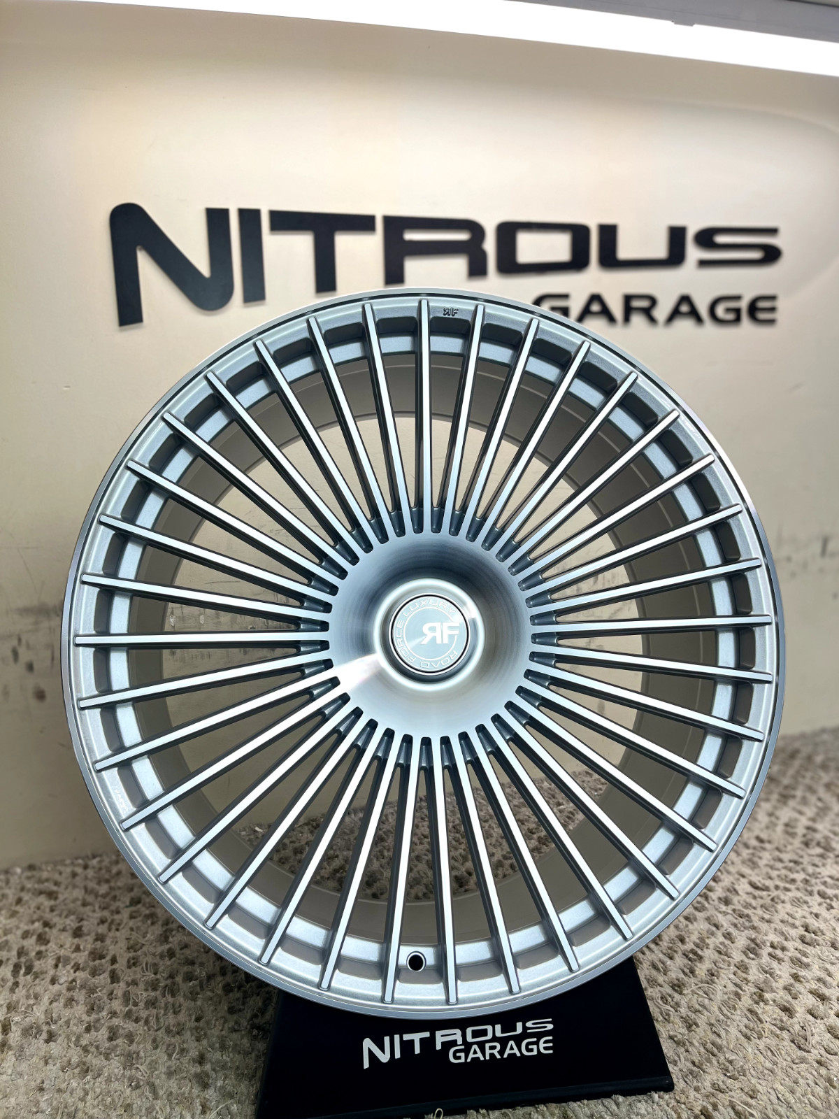 22 SILVER STAGGERED CONCAVE RF35 MESH WHEELS FOR ROLLS ROYCE GHOST WRAITH DAWN