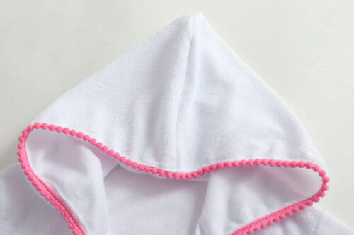 Little Girls Swim Cover Up Swimsuit Zip Up Hooded Bathrobe Absorbent Beach Dress - Picture 34 of 81
