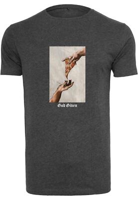 Mister Tee Herren T-Shirt 'God Given Pizza' – Lustiges Statement-Shirt In Schwarz