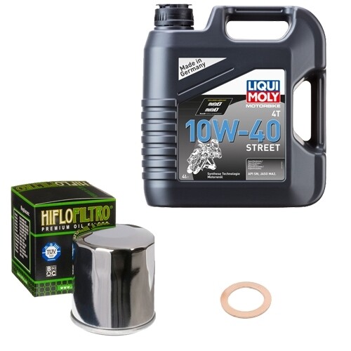 Motul 10W-40 Suzuki VZ800 Marauder Ölfilter Set Motul Ölwechselset Für Suzuki VZ 800 Marauder 97-03 - 10W-40 Öl + K&N Filter | 3 Liter Suzuki VZ 800 Ölwechsel
