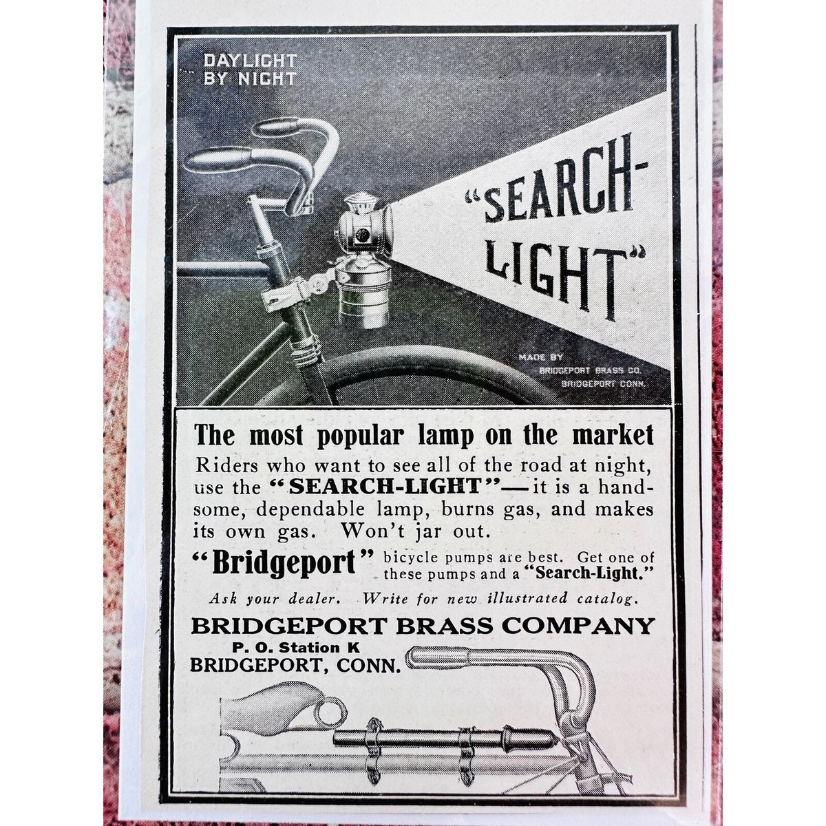 1914 Search Light - Bridgeport Brass Company - Original 1914 Search Light - Bridgeport Brass Company - Original