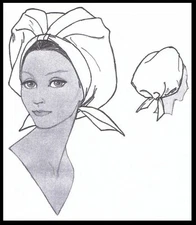 Sibonne SNOOD Turban Hat Cap Fabric Sew Pattern Chemo Cancer Alopecia Sombrero 