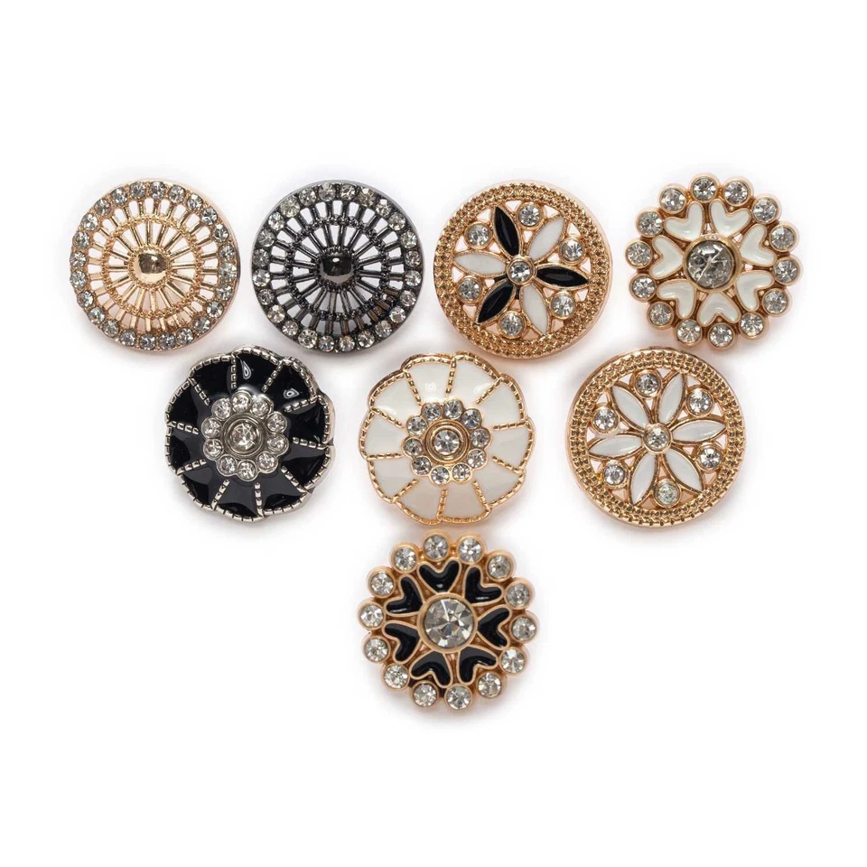 5pcs Round Shiny Metal Buttons for Clothing Repair Sewing Handmade Decor 18mm - Image 3 of 3