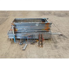 Layher Assco günstiges  gebrauchtes Stahlgerüst Baugerüst mit Stahlbelag 64m²