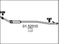 MTS Mittelschalldämpfer Schalldämpfer für Citroën Xsara Picasso N68 01.52510