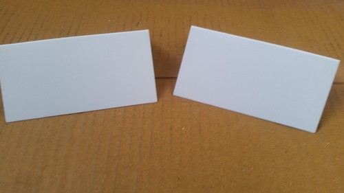 Plain White Place Cards Silver Hearts Blank Name Wedding Seating Party Event - Picture 2 of 3