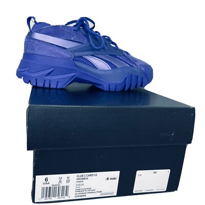 Size 6- Reebok Club C V2 x Cardi B Vital Blue