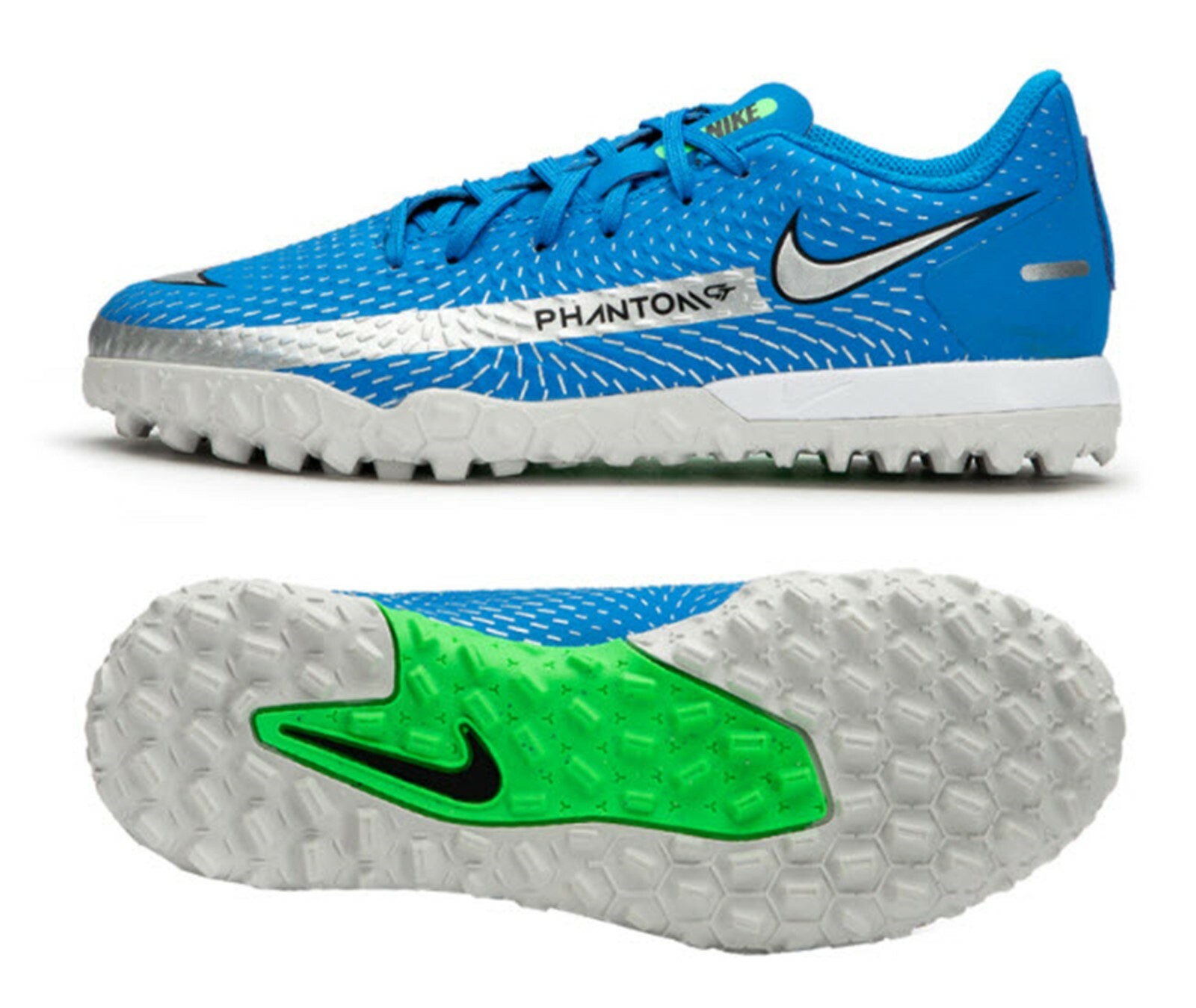 Nike Youth Phantom GT Academy TF Cleats Futsal Blue Boot Kid Spike  CK8484-400 | eBay