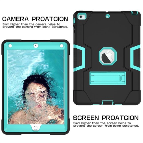 Shockproof Heavy Duty Hard Case Stand Cover for iPad 7th Gen Air Mini 1 2 3 4 5 - Picture 5 of 23