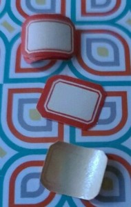 Antique tiny blank apothecary medicine label seals, sticker