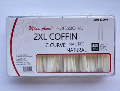 500 PCS STILETTO FRENCH FALSE FAKE ACRYLIC NAIL TIPS COFFIN NAILS LONG