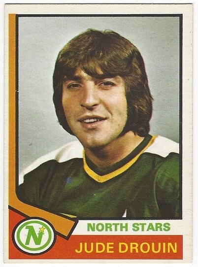 1974-75 OPC HOCKEY #255 JUDE DROUIN - NEAR MINT-