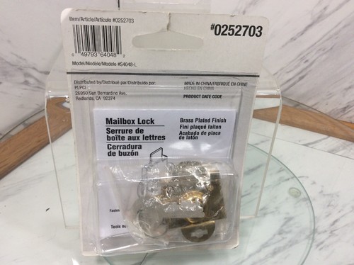 GateHouse Mailbox Lock 1/4 in bolt Cabinet Apartment Mailbox 0252703 NIP - Picture 4 of 4