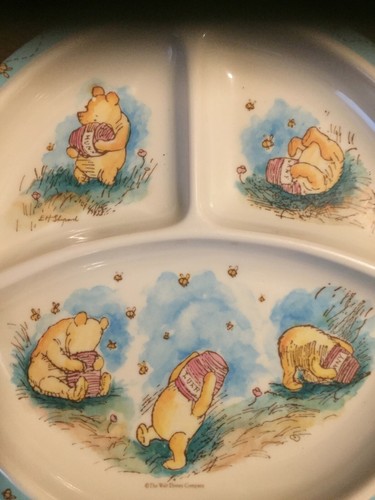 Disney Winnie the Pooh and Honey Pot Selandia Divided Melamine Plate - Picture 2 of 3