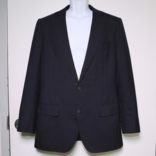 SUITSUPPLY Blue 100 Wool Lazio 2-Button Blazer Jacket Men's EU 52, US 42, Large