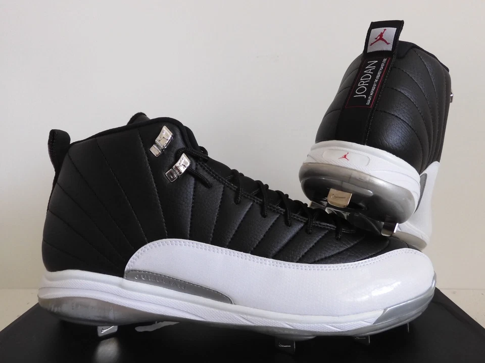 BOTINES DE BÉISBOL NIKE AIR JORDAN XII 12 RETRO METAL NEGRO-ROJO TALLA 16 [625221-012] Foto 2 de 4
