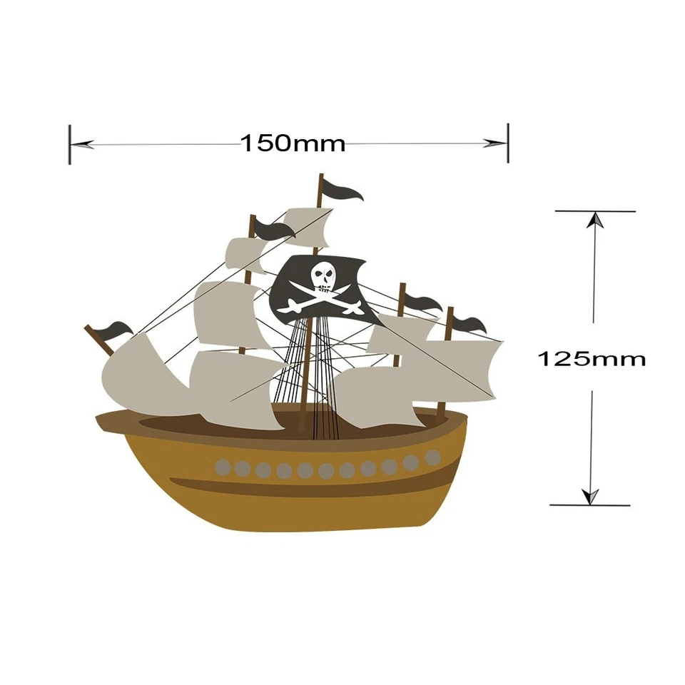 Pirate Ship Bunting Birthday Events Party Decorations 12pcs - Image 4 of 4