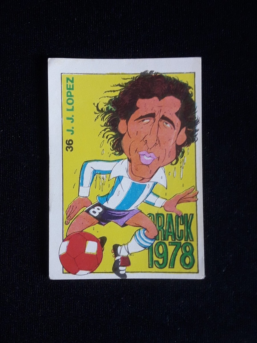 1978 FIFA World Cup Argentina Figuritas Crack J.J Lopez Cartoon