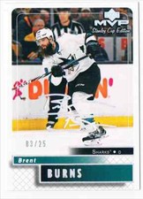 2019-20 MVP SUPER SCRIPT BRENT BURNS 03/25 SAN JOSE SHARKS #7