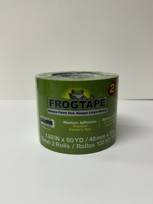 Frog Tape Multi Surface Painters Tape 1.88'' X 60 yd PaintBlock - Pack of 2 Rolls