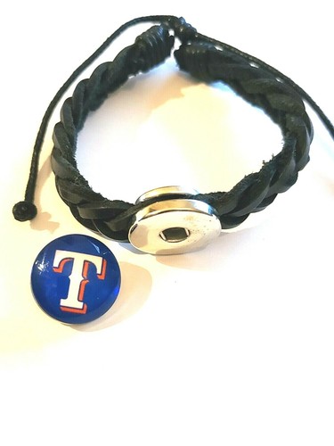 Texas Rangers MLB Snap Bracelet w Snap or Snap only. Fits Ginger snaps - Picture 2 of 7
