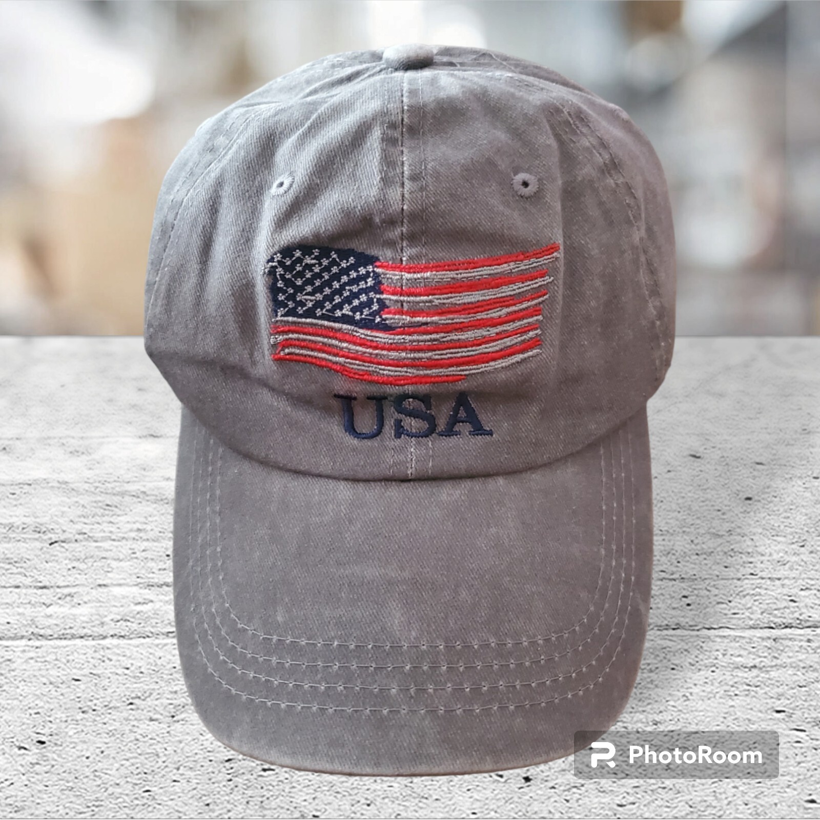 Men's Vintage Baseball Caps with American Flag Patch Breathable Mesh