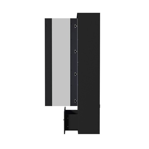 Display Cabinet Buffet Sideboard LED Light High Gloss Glass Door Black - Picture 2 of 7