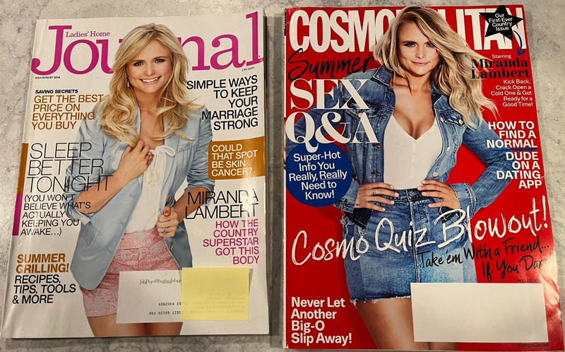 Miranda Lambert 2 Magazine Lot Final LHJ + Cosmopolitan Kelsea Ballerini