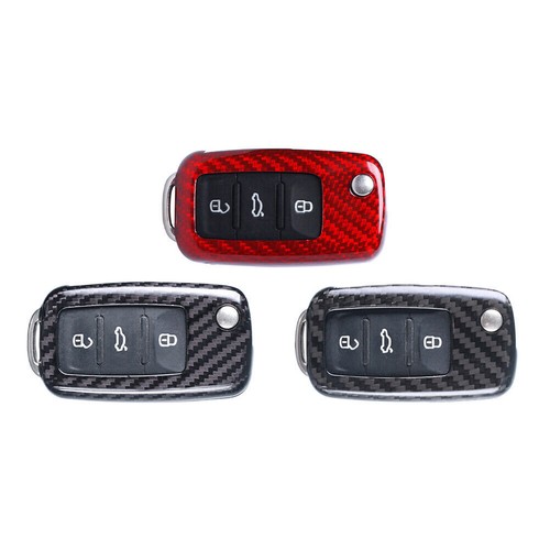 For VW Golf R32 Jetta Rabbit Polo Remote Key Shell Cover Case Black/Red - Picture 3 of 19