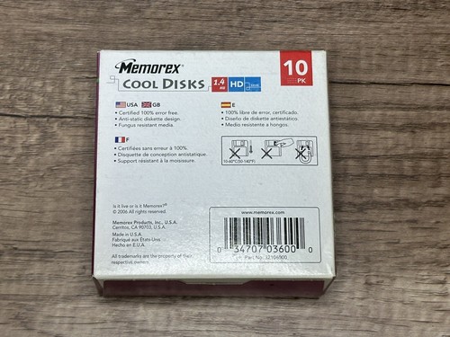 Memorex Cool Disks 5-pak, sformatowane na PC 3,5 dyskietki 1,4 MB częściowe - Zdjęcie 4 z 6