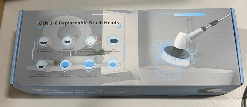 8-in-1 Electric Cleaning Brush with Swappable Brush Heads