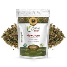 Organic Way Hawthorn Leaf and Flower Cut & Sifted - Kosher & USDA Certified