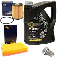 MotoröL Filter Set 5W40 5 Liter + ÖLablassschraube FüR Audi Cabriolet 8G7 1.9