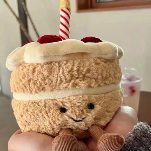 Jellycat Birthday Cake Plush Toy with Cream Candle S Size Small Unused Japan - Picture 2 of 12
