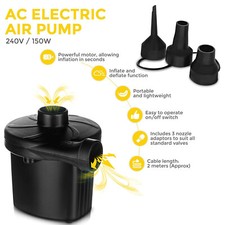 Sidewinder Electric Mains Powered AC Air Pump Inflatable Pool/Lilo/Bed