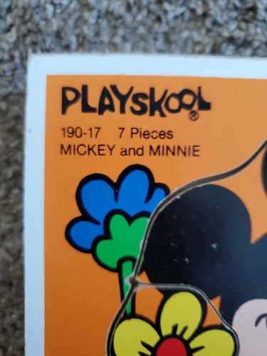 Vintage Playskool Wooden Puzzle 190-17 Walt Disney Mickey and Minnie 7 Pieces - Picture 2 of 6