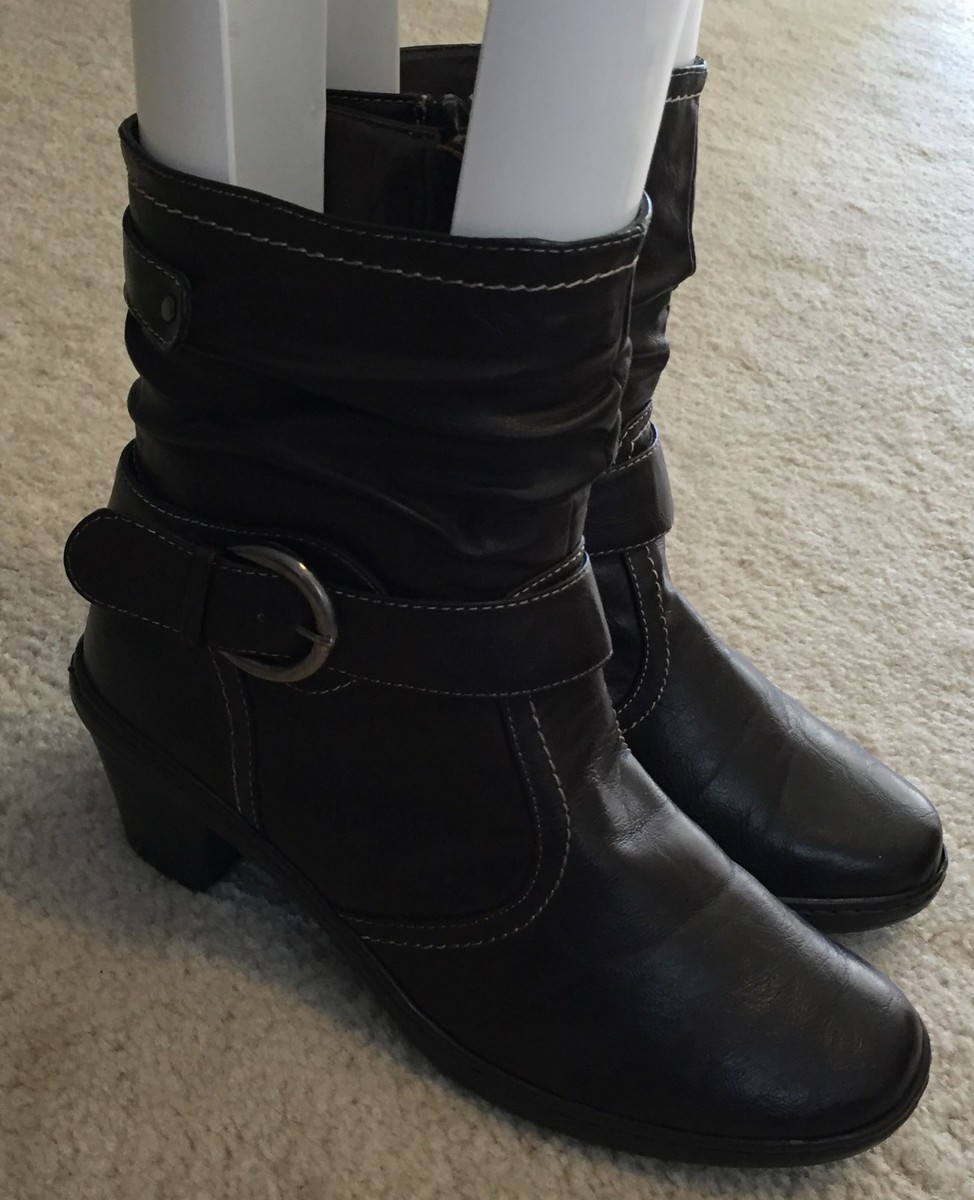 Women's Patrizia by Spring Step Brown Ankle Buckle Boots M